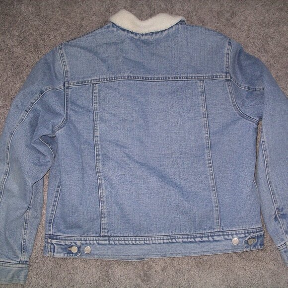 Jones Jean Jacket Mens Medium with Sherpa lining - Picture 5 of 9